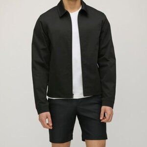 Men's Waterproof Bomber Rain Coat/Jacket sz S - black